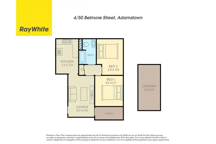 Floorplan of Homely unit listing, Unit 4/50 Belmore Street, Adamstown NSW 2289