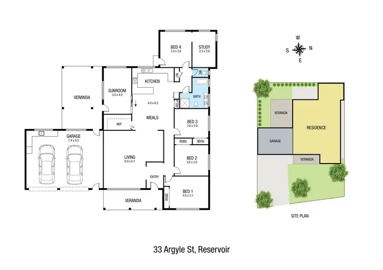 Floorplan of Homely house listing, 33 Argyle Street, Reservoir VIC 3073