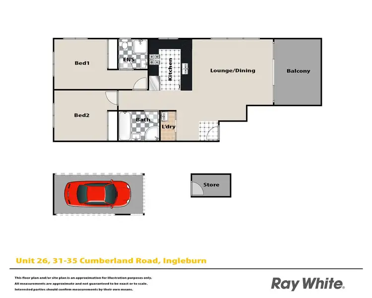 Floorplan of Homely unit listing, 26/31-35 Cumberland Road,, Ingleburn NSW 2565