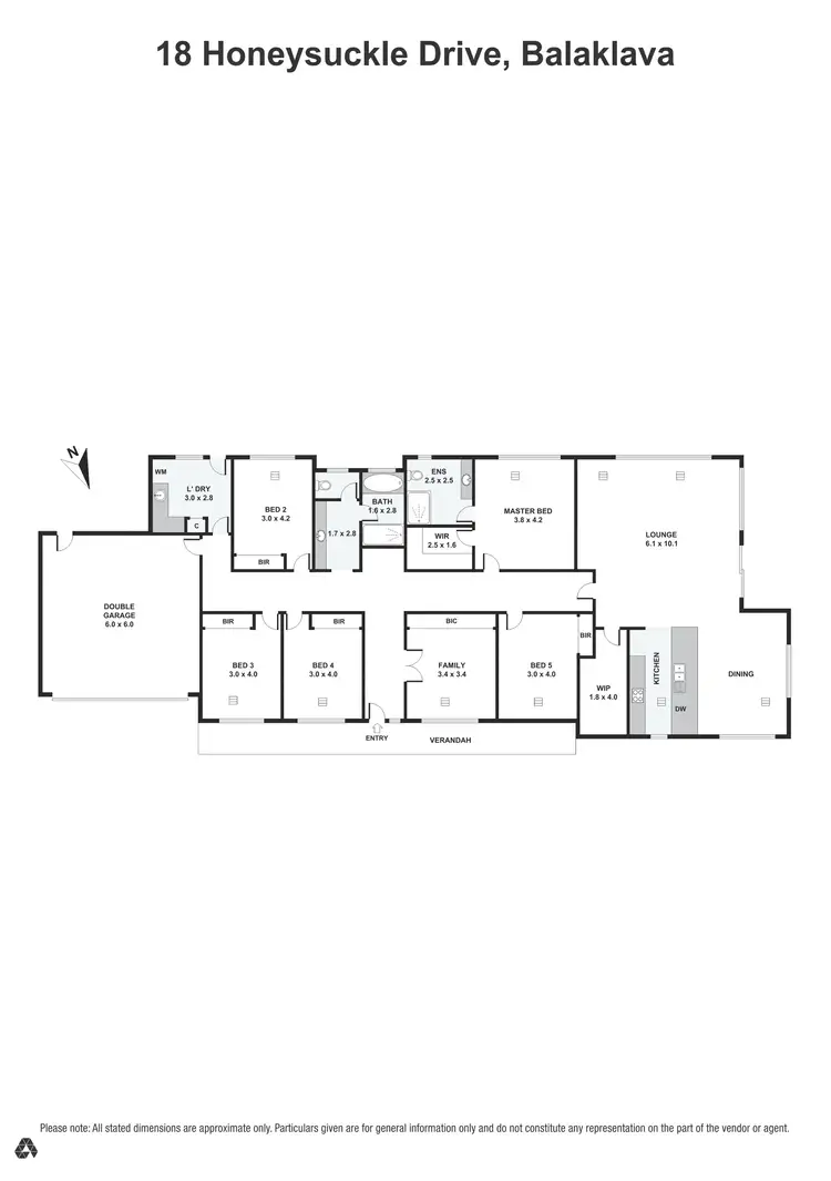 Floorplan of Homely house listing, 18 Honeysuckle Drive, Balaklava SA 5461