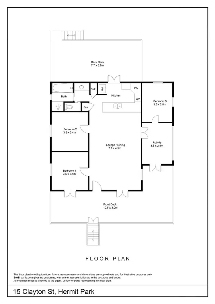 Floorplan of Homely house listing, 15 Clayton Street, Hermit Park QLD 4812