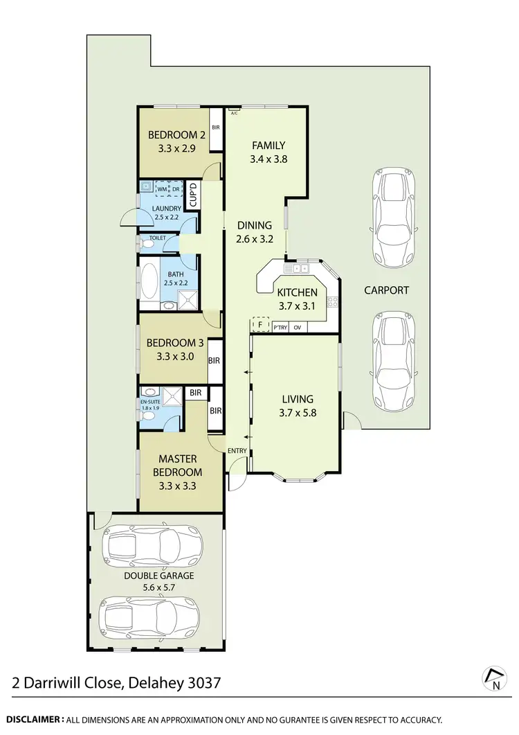 Floorplan of Homely house listing, 2 Darriwill Close, Delahey VIC 3037