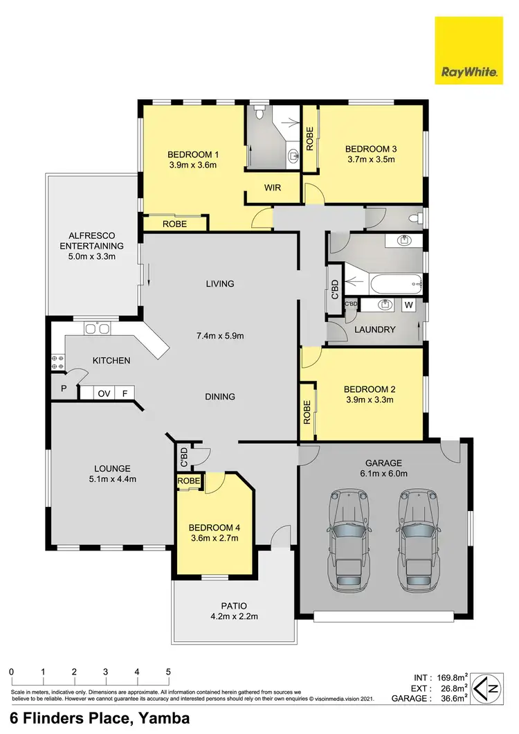Floorplan of Homely house listing, 6 Flinders Place, Yamba NSW 2464