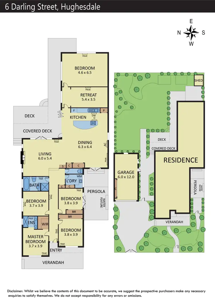 Floorplan of Homely house listing, 6 Darling Street, Hughesdale VIC 3166