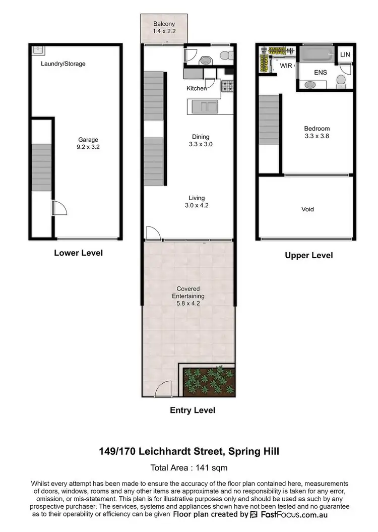 Floorplan of Homely apartment listing, 140/170 Leichhardt Street, Spring Hill QLD 4000