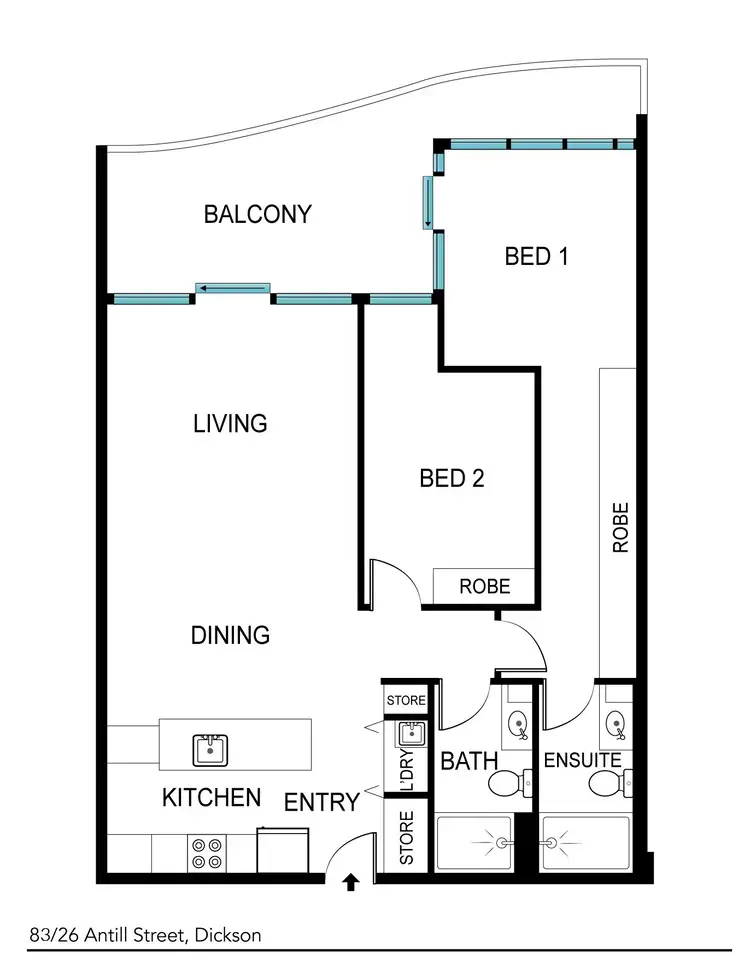 Floorplan of Homely apartment listing, 83/26 Antill Street, Dickson ACT 2602
