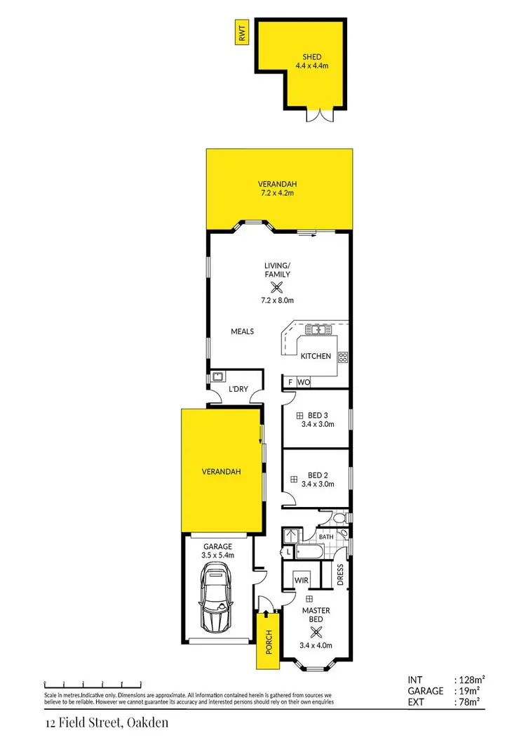 Floorplan of Homely house listing, 12 Field Street, Oakden SA 5086