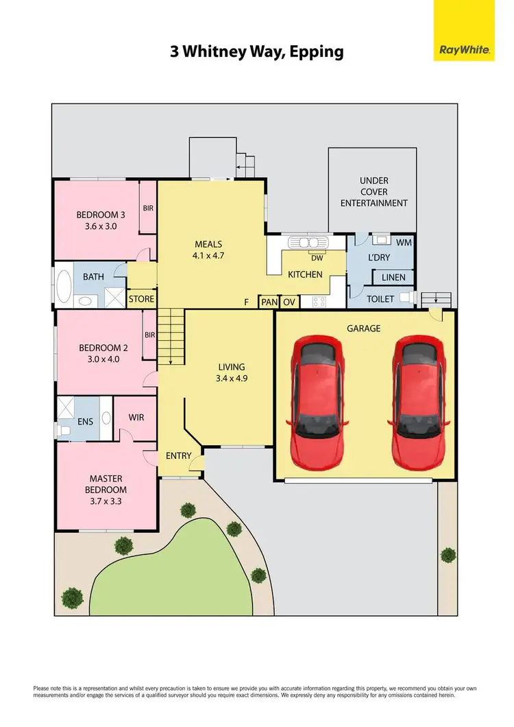 Floorplan of Homely house listing, 3 Whitney Way, Epping VIC 3076