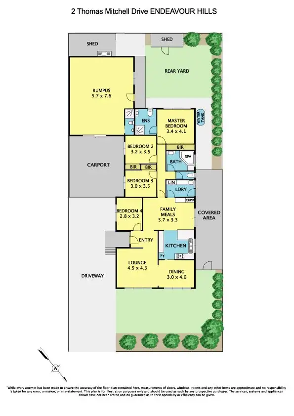 Floorplan of Homely house listing, 2 Thomas Mitchell Drive, Endeavour Hills VIC 3802