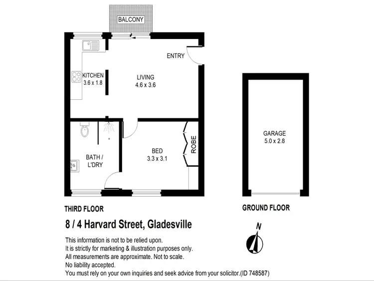 Floorplan of Homely apartment listing, 8/4 Harvard Street, Gladesville NSW 2111