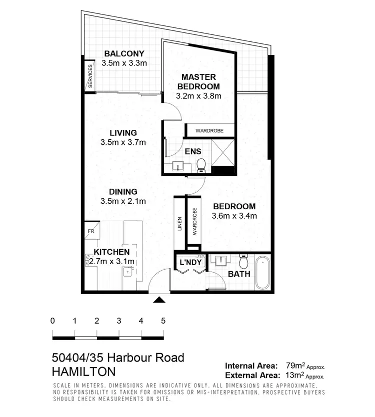 Floorplan of Homely apartment listing, 50404/37 Harbour Road, Hamilton QLD 4007