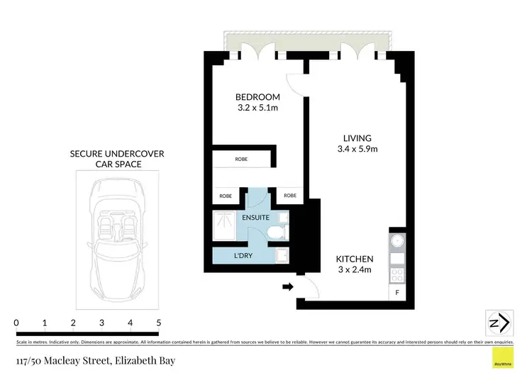 Floorplan of Homely apartment listing, 117/50-58 Macleay Street, Elizabeth Bay NSW 2011