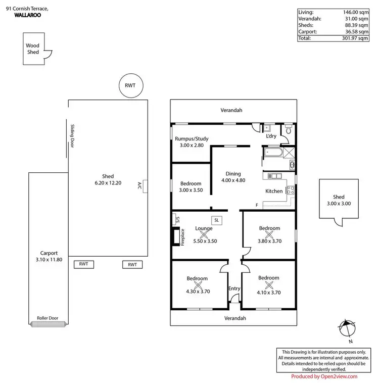 Floorplan of Homely house listing, 91 Cornish Terrace, Wallaroo SA 5556