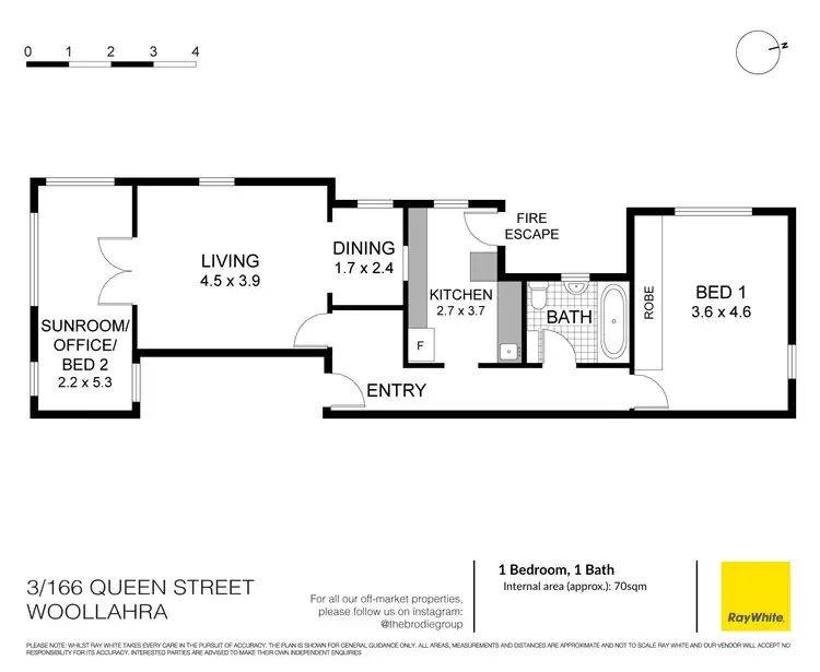 Floorplan of Homely apartment listing, 3/166 Queen Street, Woollahra NSW 2025