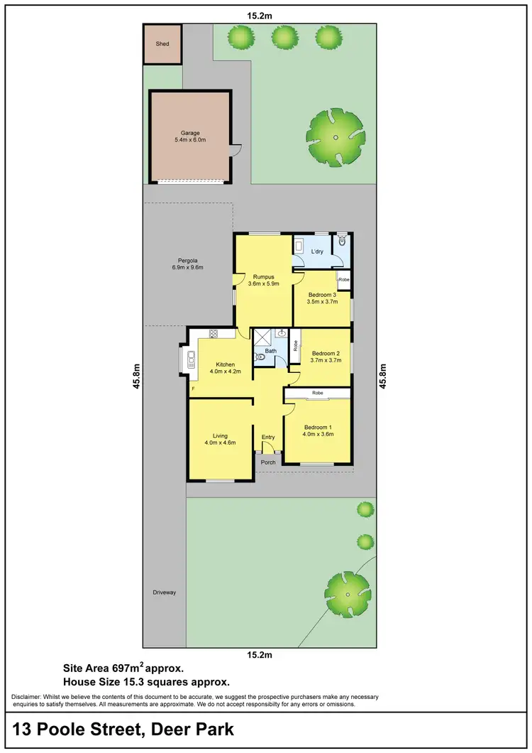 Floorplan of Homely house listing, 13 Poole Street, Deer Park VIC 3023