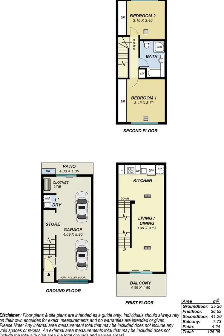 Floorplan of Homely townhouse listing, 2/14 Myers Lane, Adelaide SA 5000