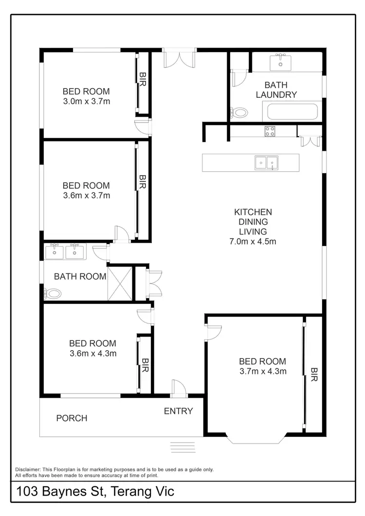 Floorplan of Homely house listing, 103 Baynes Street, Terang VIC 3264