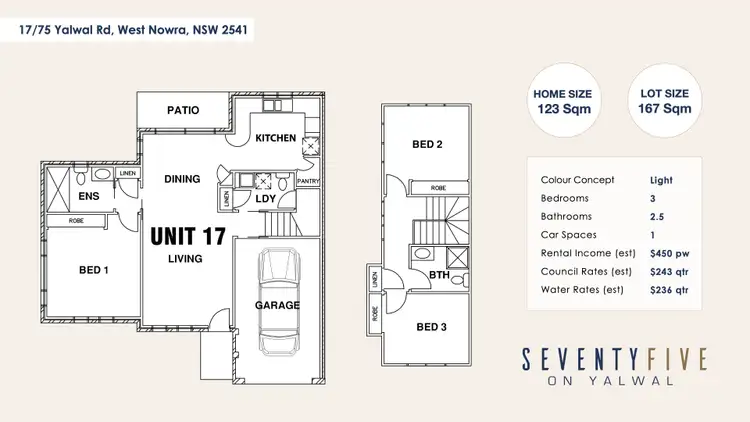Floorplan of Homely townhouse listing, 17/75 Yalwal Road, West Nowra NSW 2541