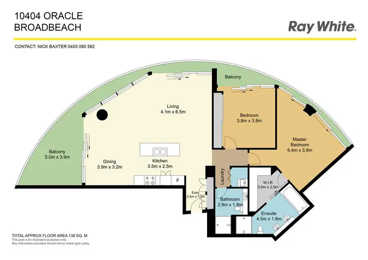 Floorplan of Homely apartment listing, 404/1 Oracle Boulevard, Broadbeach QLD 4218
