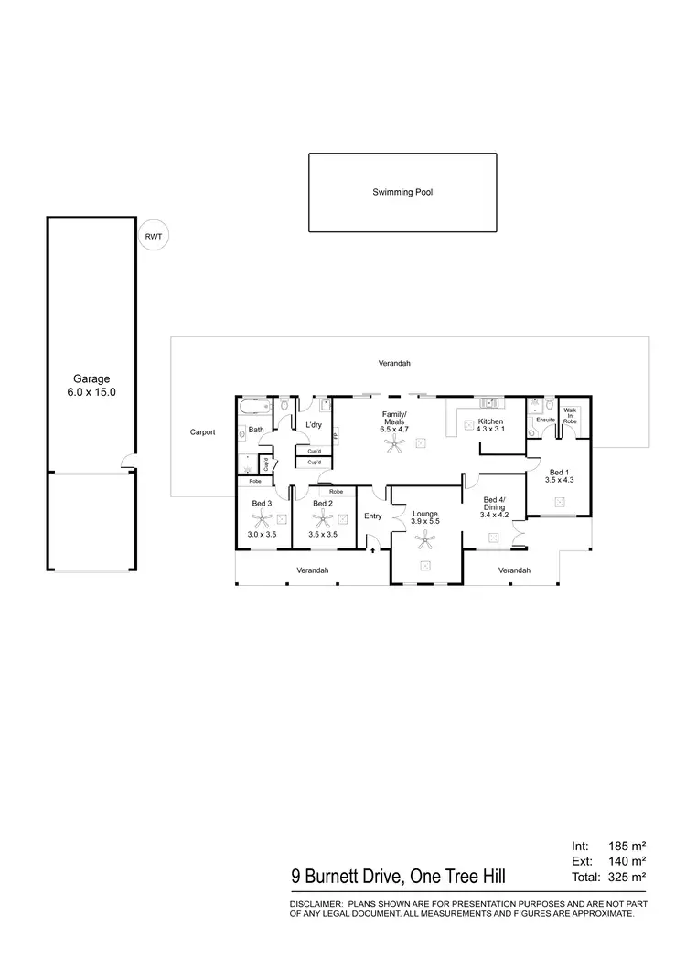 Floorplan of Homely house listing, 9 Burnett Drive, One Tree Hill SA 5114