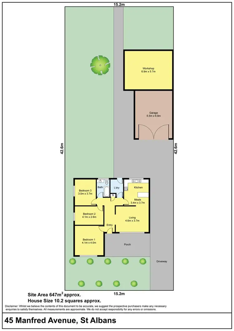 Floorplan of Homely house listing, 45 Manfred Avenue, St Albans VIC 3021