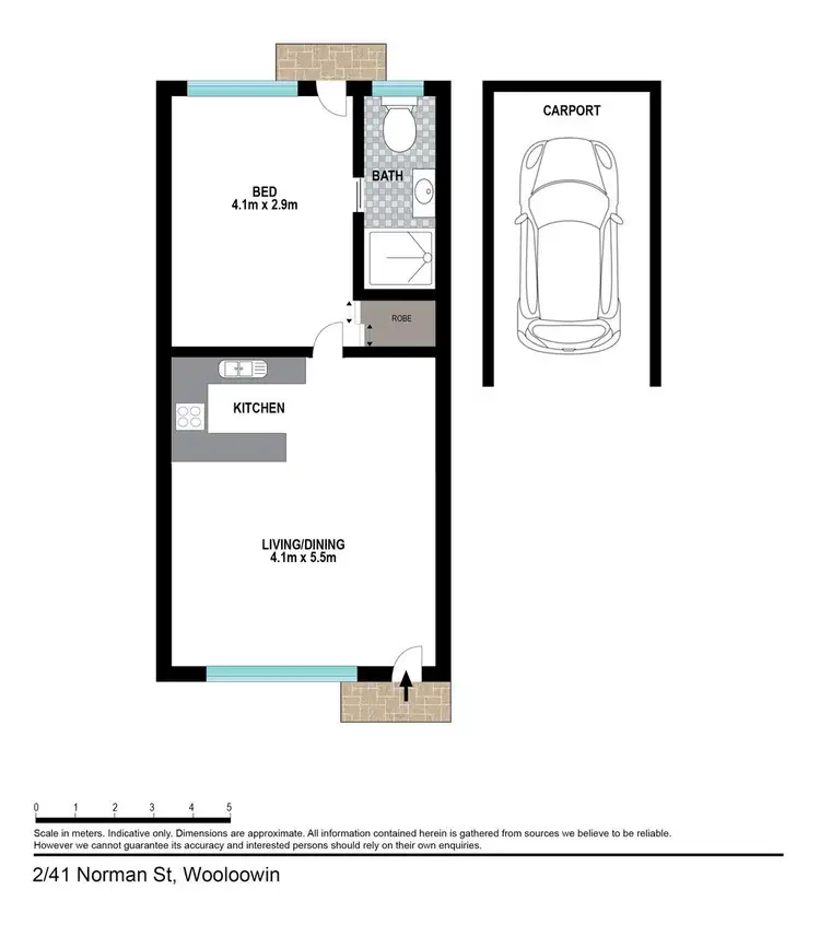 Floorplan of Homely unit listing, 2/41 Norman Street, Wooloowin QLD 4030