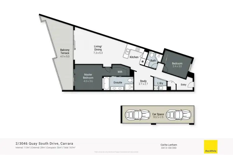 Floorplan of Homely unit listing, 2/3046 Quay South Drive, Carrara QLD 4211