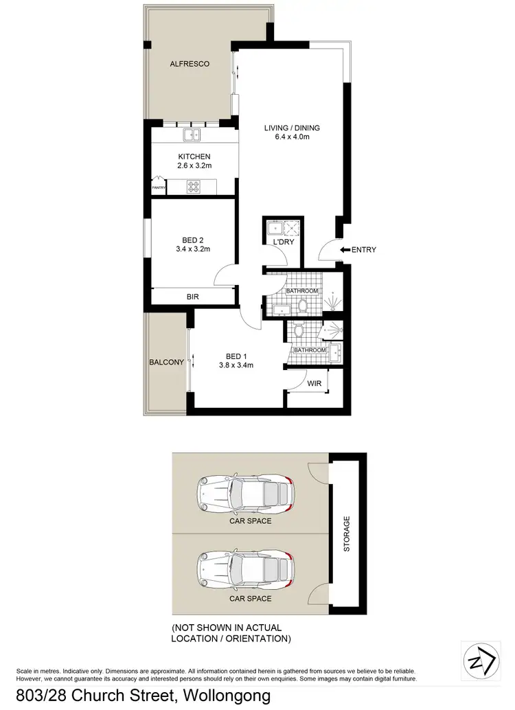 Floorplan of Homely apartment listing, 803/28 Church Street, Wollongong NSW 2500