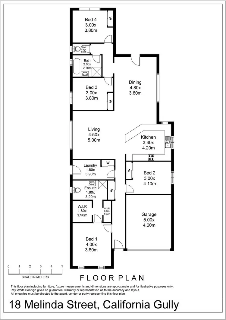 Floorplan of Homely house listing, 18 Melinda Street, California Gully VIC 3556