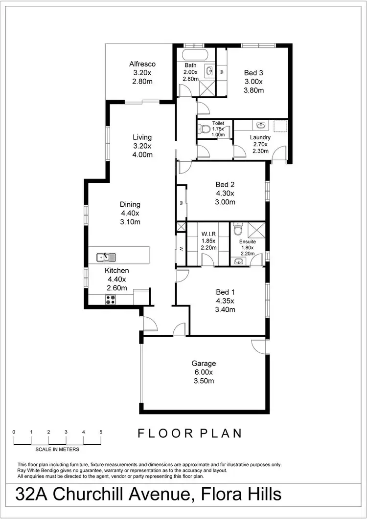 Floorplan of Homely house listing, 32A Churchill Avenue, Flora Hill VIC 3550
