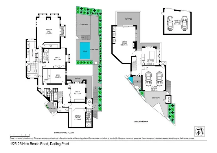 Floorplan of Homely villa listing, 1/25-26 New Beach Road, Darling Point NSW 2027