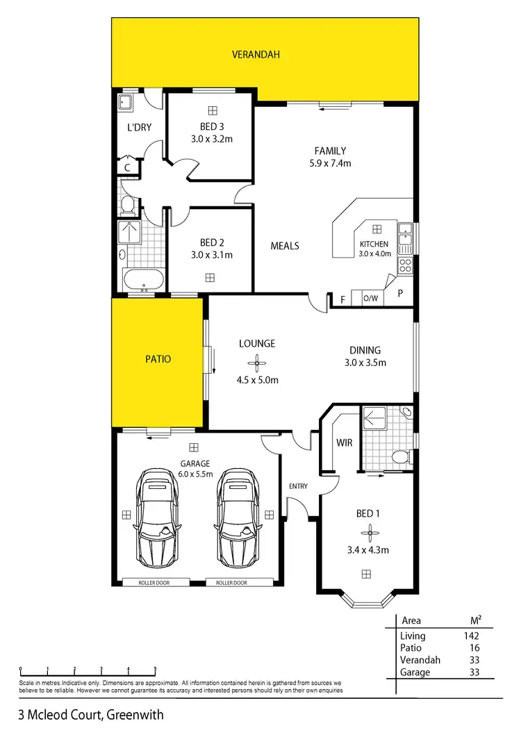Floorplan of Homely house listing, 3 McLeod Court, Greenwith SA 5125