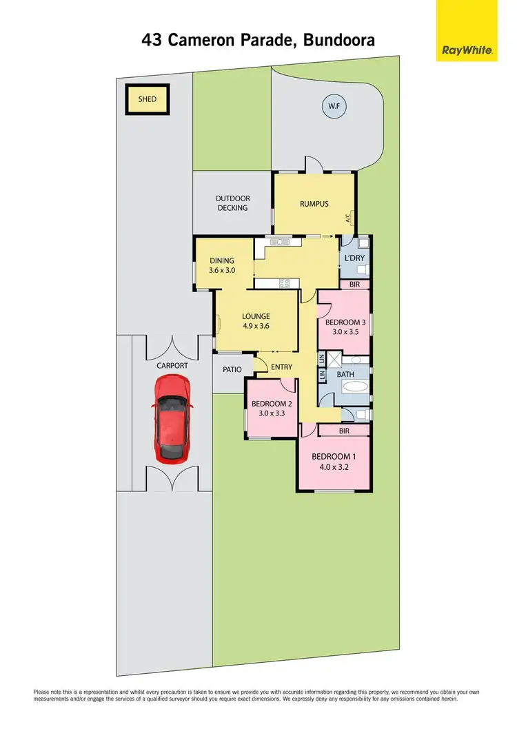 Floorplan of Homely house listing, 43 Cameron Parade, Bundoora VIC 3083