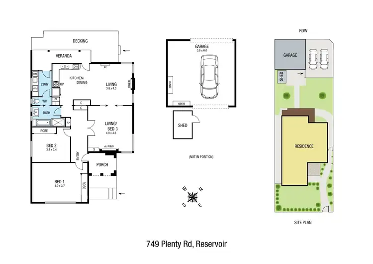 Floorplan of Homely house listing, 749 Plenty Road, Reservoir VIC 3073