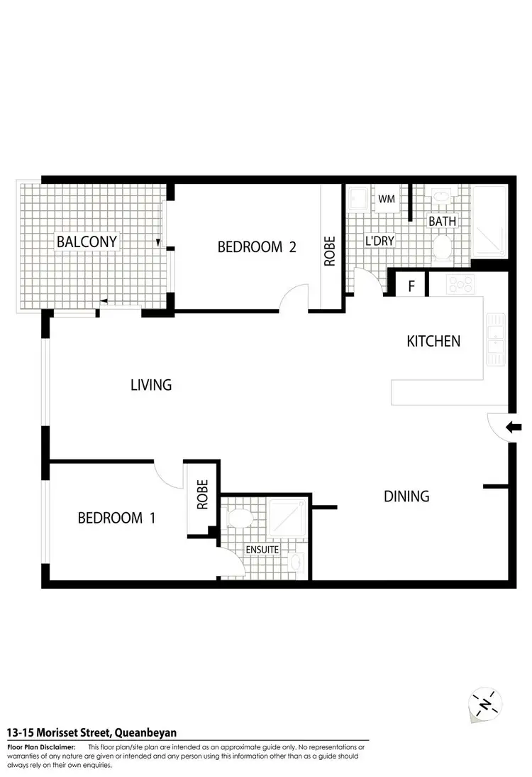 Floorplan of Homely unit listing, 32/13-15 Morisset Street, Queanbeyan NSW 2620