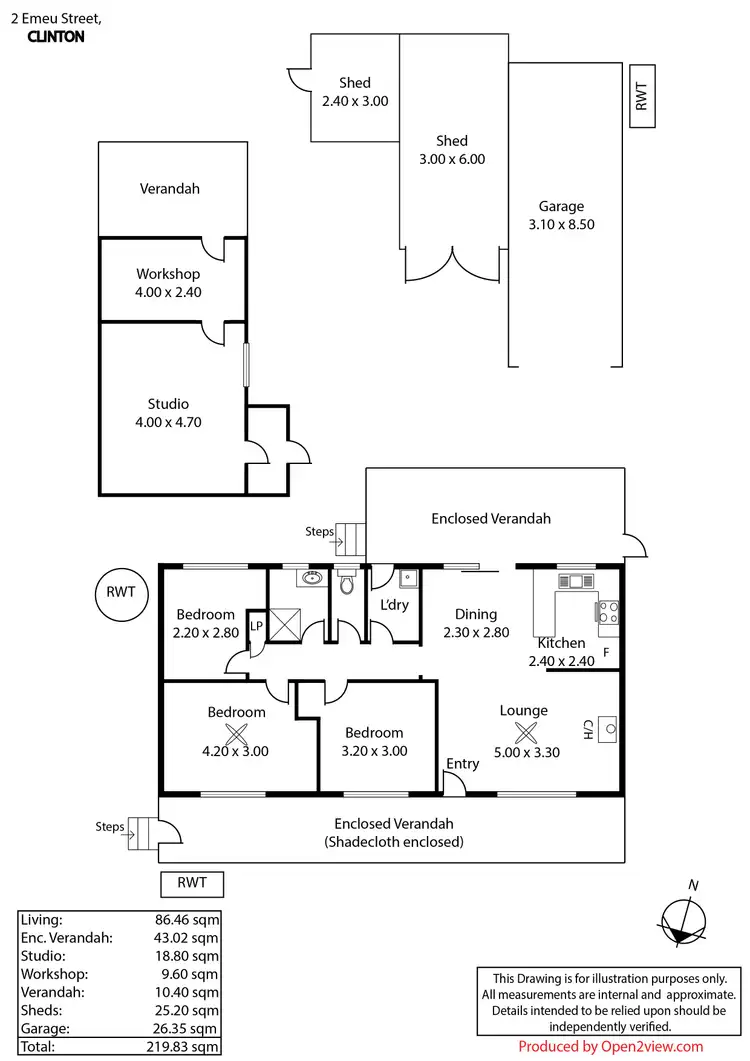 Floorplan of Homely house listing, 2 Emeu Street, Clinton SA 5570