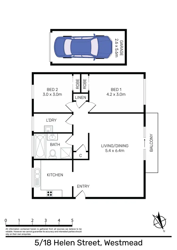 Floorplan of Homely apartment listing, 5/18-20 Helen Street, Westmead NSW 2145