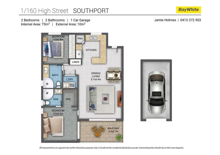 Floorplan of Homely unit listing, 1/160 High Street, Southport QLD 4215