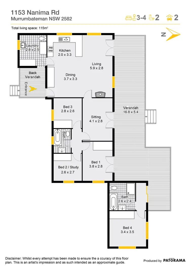 Floorplan of Homely house listing, 1153 Nanima Road, Murrumbateman NSW 2582