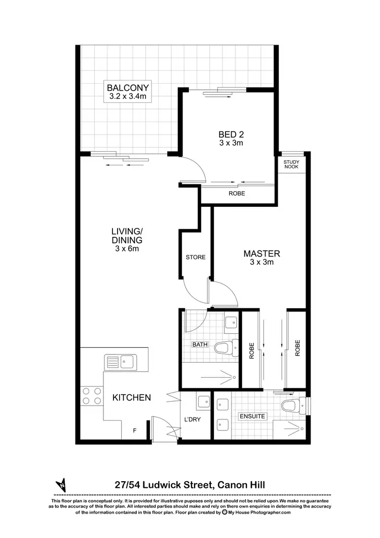 Floorplan of Homely apartment listing, 27/58 Ludwick Street, Cannon Hill QLD 4170