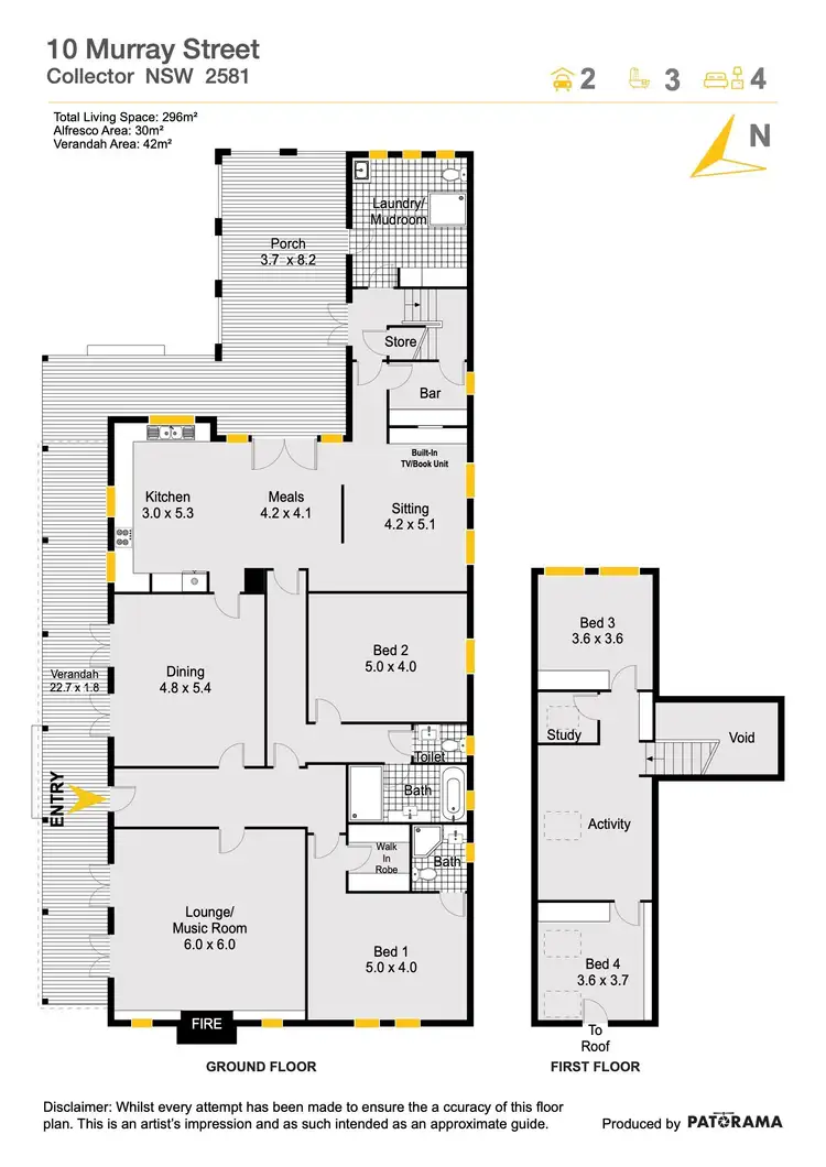 Floorplan of Homely house listing, 10 Murray Street, Collector NSW 2581