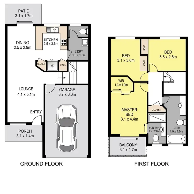 Floorplan of Homely townhouse listing, 80/7 Tania Street, Bracken Ridge QLD 4017