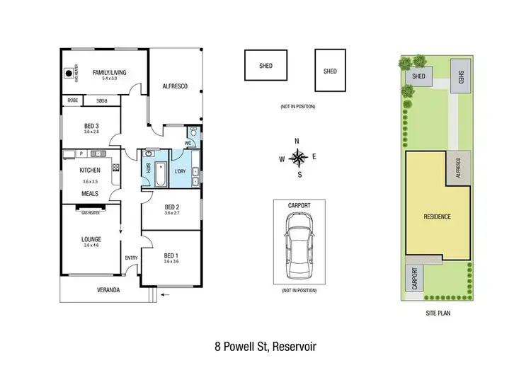 Floorplan of Homely house listing, 8 Powell Street, Reservoir VIC 3073