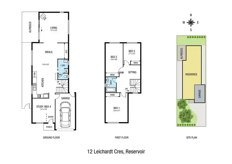 Floorplan of Homely house listing, 12 Leichardt Crescent, Reservoir VIC 3073