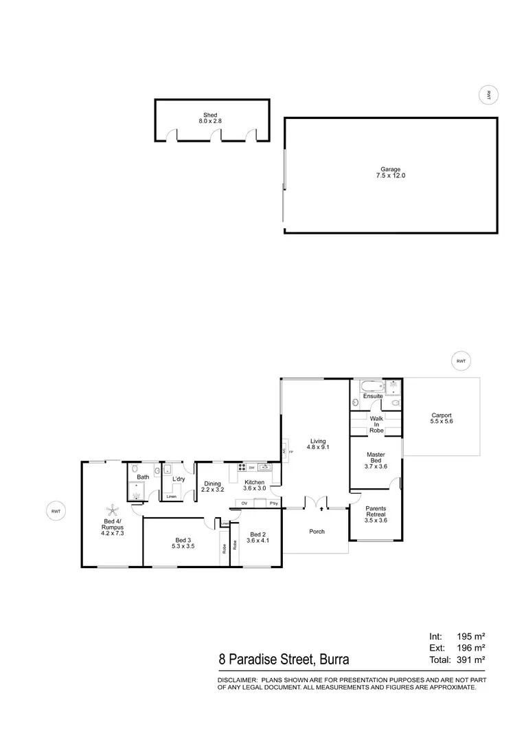 Floorplan of Homely house listing, 8 Paradise Street, Burra SA 5417