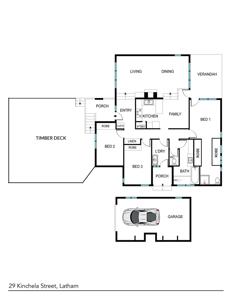 Floorplan of Homely house listing, 29 Kinchela Crescent, Latham ACT 2615