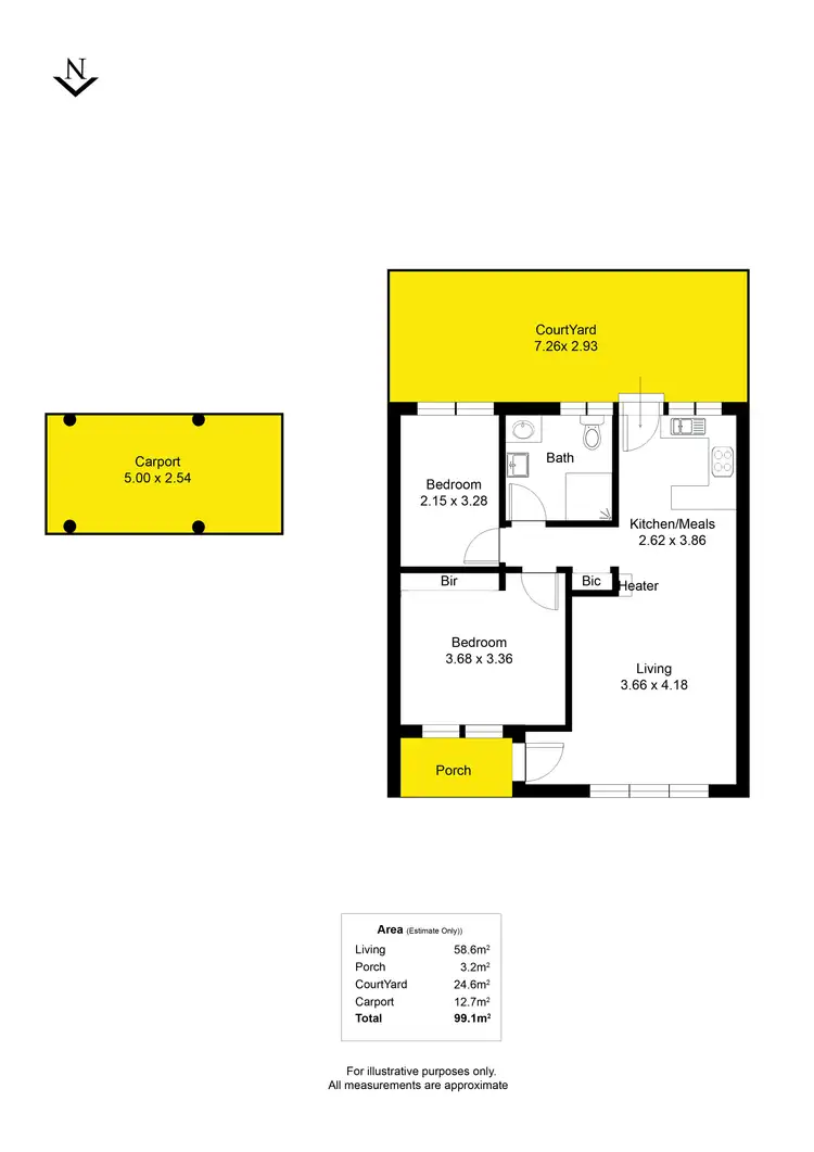 Floorplan of Homely unit listing, 2/696 Marion Road, Marion SA 5043