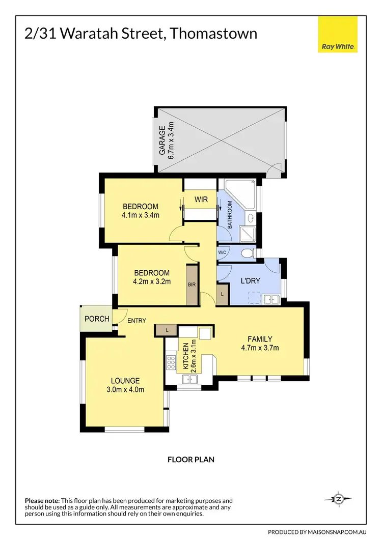 Floorplan of Homely unit listing, 2/31 Waratah Street, Thomastown VIC 3074
