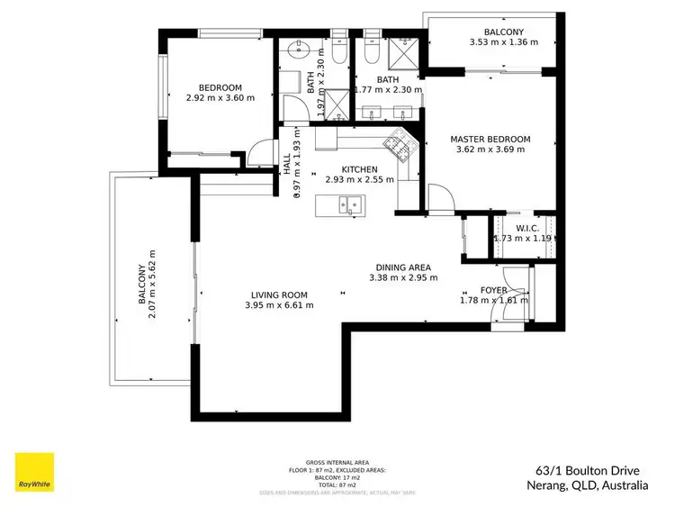 Floorplan of Homely apartment listing, 63/1 Boulton Drive, Nerang QLD 4211