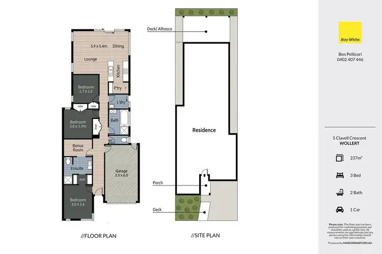 Floorplan of Homely house listing, 5 Clavell Crescent, Wollert VIC 3750